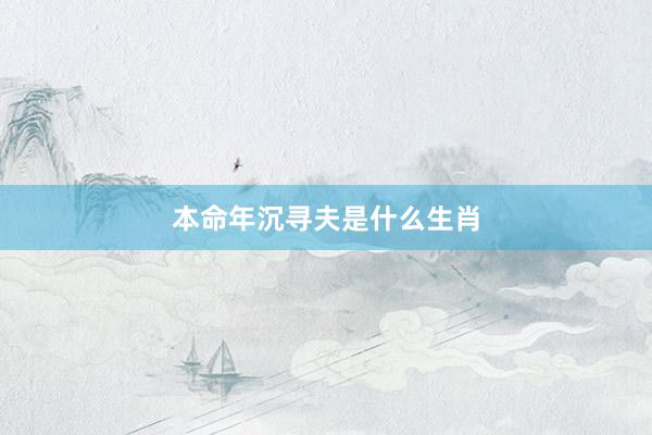 本命年沉寻夫是什么生肖