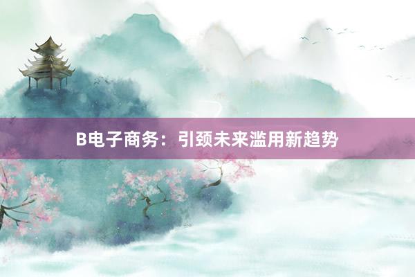 B电子商务：引颈未来滥用新趋势